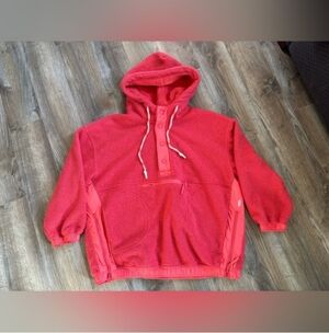 Free People Coral Hooded Fleece Pullover
